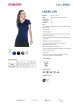 CRIMSON CUT LADIES` LIFE Damen-T-Shirt, marineblauer Aufdruck, Logo-Stickerei