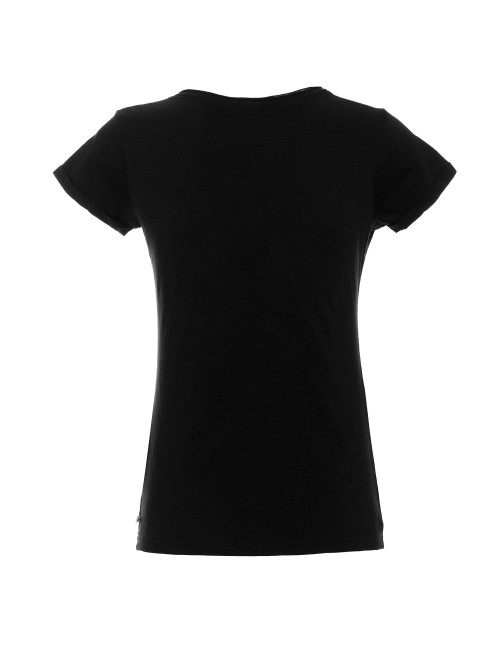 CRIMSON CUT LADIES` LIFE Damen-T-Shirt, schwarzer Logodruck, Siebdruck