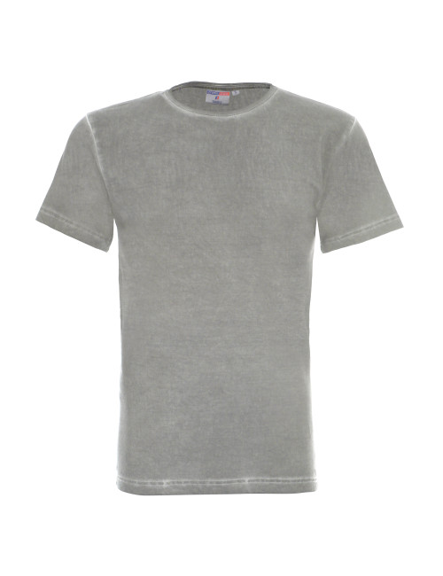 CRIMSON CUT SMOKY HERREN T-SHIRT HELLGRAU Stickerei Siebdruck Druck Stickerei