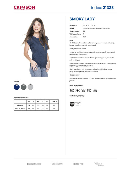 Damen T-Shirt Promostars Smoky Lady Marineblau