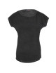 CRIMSON CUT SMOKY LADY Damen-T-Shirt in Grau mit DTG-Stickerei und Firmenlogos