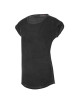 CRIMSON CUT SMOKY LADY Damen-T-Shirt in Grau mit DTG-Stickerei und Firmenlogos