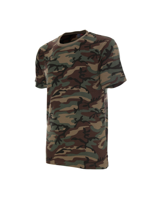 Promostars CAMO KOSZULKA Męska CIEMNE MORO nadruk haft logo sitodruk