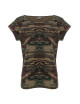 CRIMSON CUT LADY KOSZULKA Damska CAMO CIEMNE MORO nadruk DTG haft logo