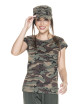 CRIMSON CUT LADY Women`s T-SHIRT CAMO DARK CAMO DTG print logo embroidery