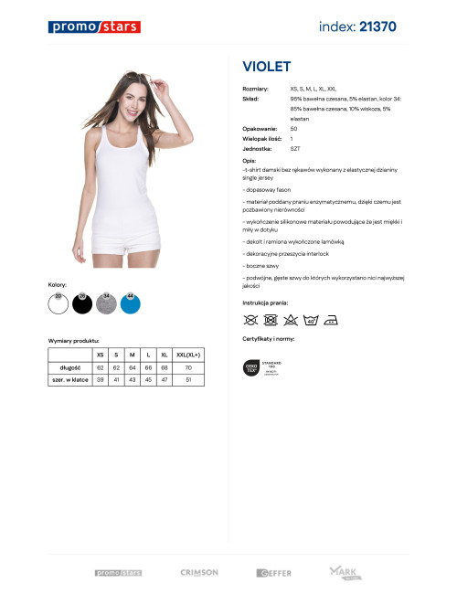 Promostars Violet Women's T-Shirt White