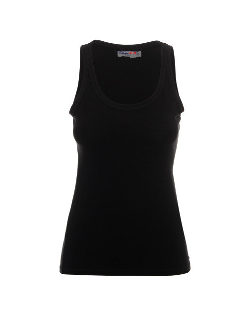 Promostars VIOLET Women`s T-SHIRT BLACK print embroidery logo silkscreen