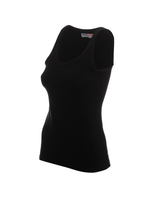 Promostars VIOLET Women`s T-SHIRT BLACK print embroidery logo silkscreen