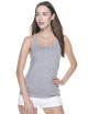 Promostars VIOLET Women`s T-SHIRT LIGHT GRAY MELANGE printed logo embroidery
