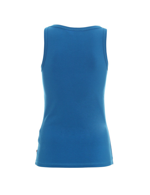 Promostars VIOLET Women`s T-SHIRT BLUE print logo silkscreen embroidery