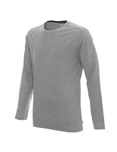 VOYAGE Men`s T-SHIRT LIGHT GRAY MELANGE logo print silkscreen embroidery