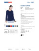 Promostars LADIES` VOYAGE Women`s T-SHIRT NAVY PRINT logo embroidery