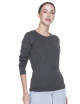 Promostars LADIES` VOYAGE T-SHIRT Women`s GRAY logo embroidery DTG print