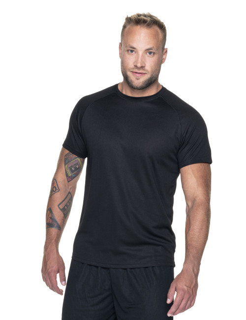 Promostars CHILL Men`s T-SHIRT BLACK print logo embroidery silkscreen