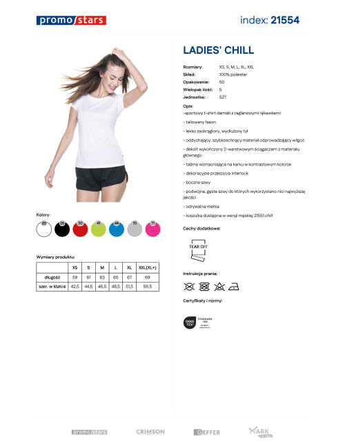 Damen T-Shirt Promostars Ladies' Chill Weiß