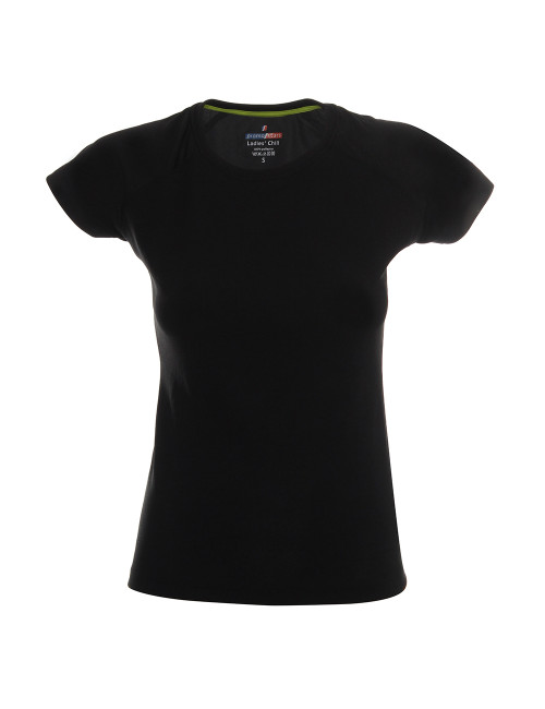 Promostars LADIES` CHILL Damen-T-Shirt, schwarzer Aufdruck, Stickerei, Siebdruck