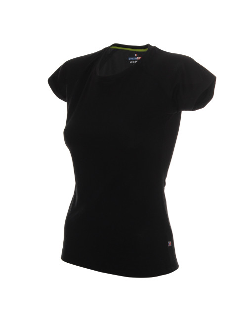 Promostars LADIES` CHILL T-SHIRT Women`s BLACK print embroidery silkscreen