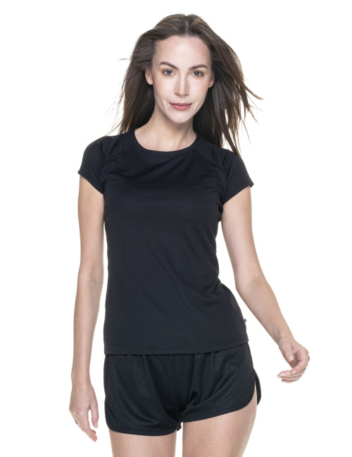 Promostars LADIES` CHILL T-SHIRT Women`s BLACK print embroidery silkscreen