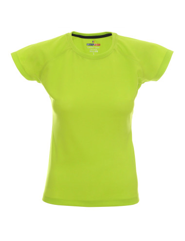 Promostars LADIES' CHILL KOSZULKA DAMSKA LIMONKOWY nadruk logo haft