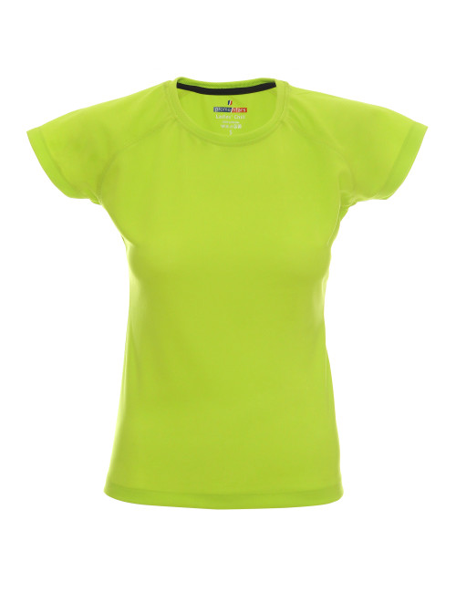 Promostars LADIES' CHILL KOSZULKA DAMSKA LIMONKOWY nadruk logo haft
