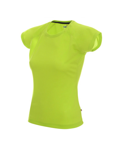 Promostars LADIES' CHILL KOSZULKA DAMSKA LIMONKOWY nadruk logo haft