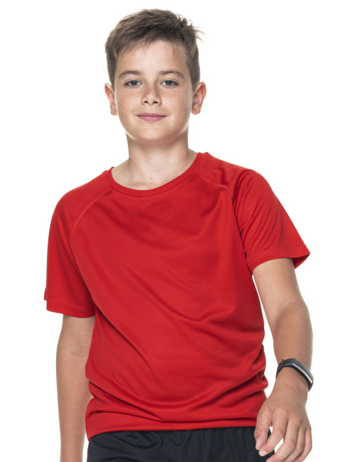 Promostars KOSZULKA Dziecięca CHILL KID 100% poliester CZERWONY nadruk