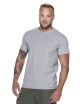 CRIMSON CUT SLIM HERREN-T-SHIRT HELLGRAU MELANGE, Logo-Siebdruck-Stickerei