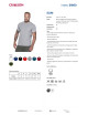 CRIMSON CUT SLIM HERREN-T-SHIRT HELLGRAU MELANGE, Logo-Siebdruck-Stickerei