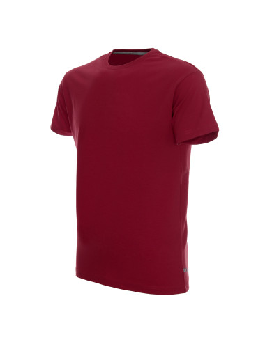 CRIMSON CUT SLIM Men`s T-SHIRT CHESTNUT embroidery screen printing logo print