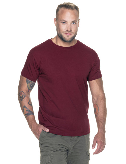 CRIMSON CUT SLIM Men`s T-SHIRT CHESTNUT embroidery screen printing logo print