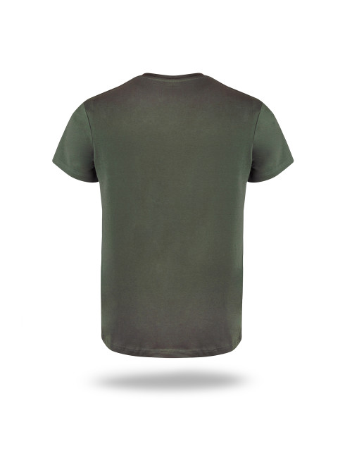 CRIMSON CUT SLIM HERREN-T-SHIRT WALDGRÜN, bedruckt mit Transferstickerei