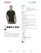 CRIMSON CUT SLIM HERREN-T-SHIRT WALDGRÜN, bedruckt mit Transferstickerei