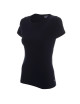 CRIMSON CUT LADIES` SLIM Damen-T-SHIRT MARINEBLAU Siebdruck-Sticklogo
