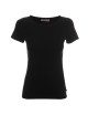 CRIMSON CUT LADIES' SLIM KOSZULKA Damska CZARNY nadruk logo sitodruk