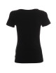 CRIMSON CUT LADIES` SLIM Damen-T-Shirt SCHWARZ, Siebdruck mit Logodruck