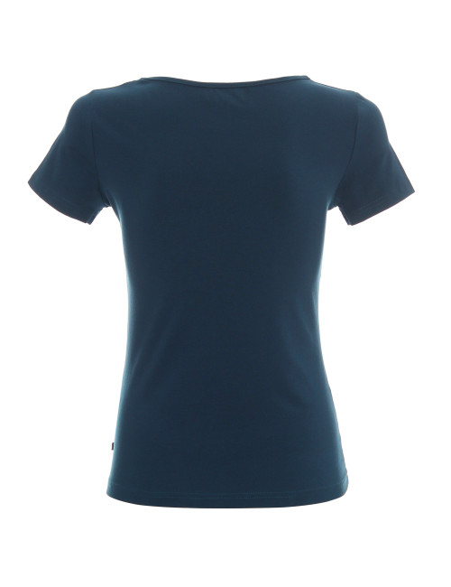 CRIMSON CUT LADIES` SLIM T-SHIRT Women`s DARK BLUE embroidery print