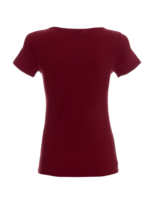 CRIMSON CUT LADIES' SLIM KOSZULKA Damska KASZTANOWY nadruk logo haft