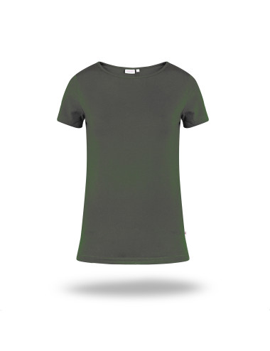 CRIMSON CUT LADIES` SLIM T-SHIRT Women`s FOREST print logo silkscreen