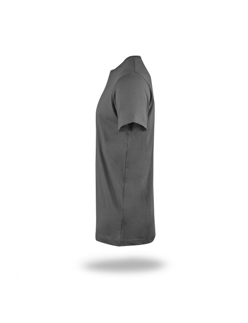Promostars SLIM LIGHT Herren-T-Shirt in Grau mit Stickerei und Siebdruck-Logo
