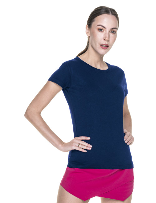 CRIMSON CUT LADIES` SLIM T-SHIRT Women`s LIGHT NAVY DTG logo embroidery