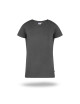 CRIMSON CUT LADIES` SLIM Damen-T-SHIRT HELLGRAU mit aufgesticktem Logo