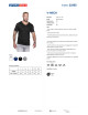 Promostars V-NECK KOSZULKA Męska CZARNY nadruk haft logo sitodruk