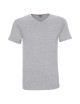 Promostars V-AUSSCHNITT HERREN-T-SHIRT HELLGRAU MELANGE Siebdruck-Sticklogo
