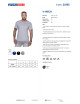 Promostars V-NECK KOSZULKA Męska JASNY SZARY MELANŻ sitodruk haft logo