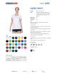Promostars LADIES` HEAVY Damen-T-SHIRT, WEISS OHNE ETIKETT, Stickdruck