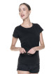 Promostars LADIES` HEAVY Damen T-SHIRT SCHWARZ OHNE LABEL-Logo-Stickerei