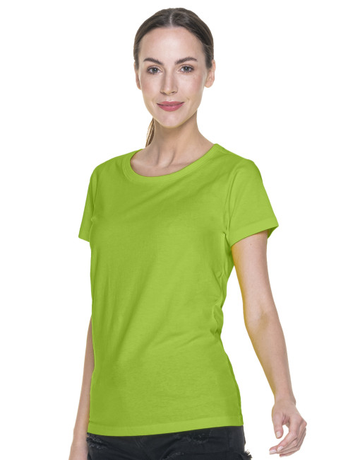 Promostars LADIES' HEAVY KOSZULKA Damska JASNY ZIELONY nadruk dtg logo