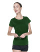 Promostars LADIES` HEAVY T-SHIRT Women BOTTLE GREEN logo print