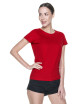 Promostars LADIES` HEAVY T-SHIRT, ROT, Logodruck, Stickerei