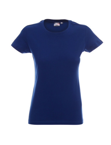 Promostars LADIES` HEAVY T-SHIRT Women`s CORNFLOWER logo embroidery print